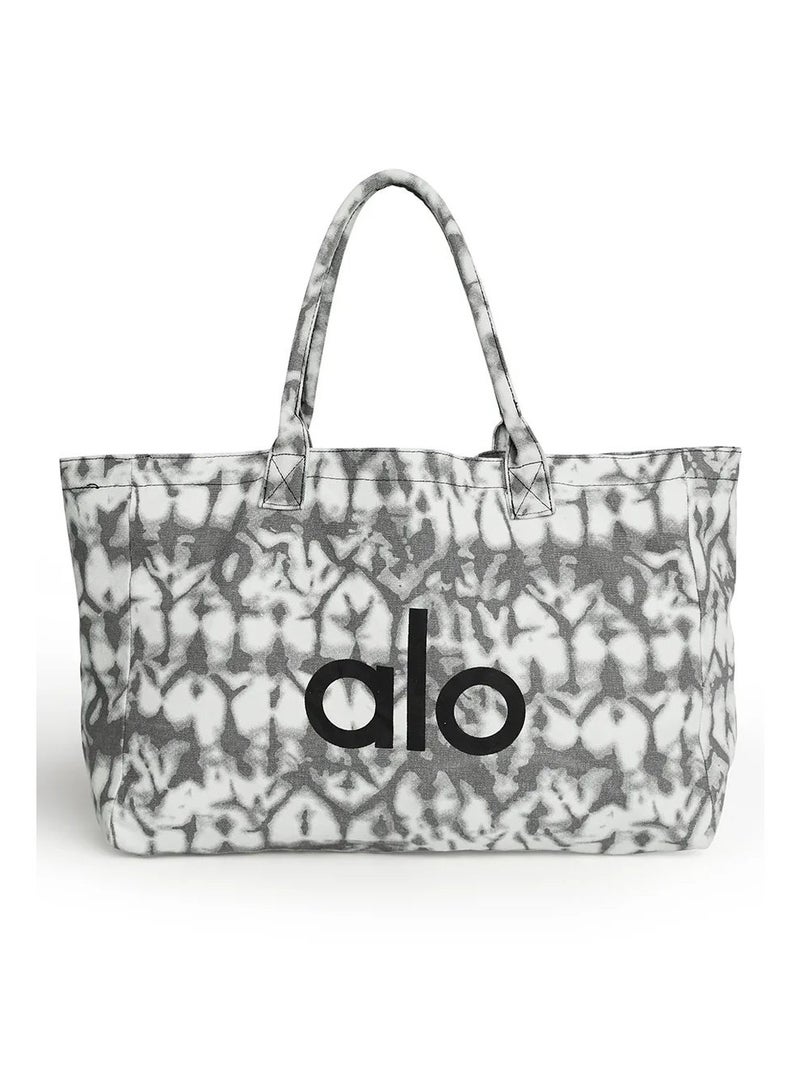 ألو يوغا حقيبة تسوق ALO للنساء، حقيبة رياضية نسائية، حقيبة كتف نسائية، حقيبة يد قماشية نسائية، حقيبة تسوق كبيرة السعة صديقة للبيئة 50 سم - Image 3